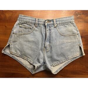 Vtg 80s 90s International Male Pride Mens Light Wash Jean Denim Short Shorts 29